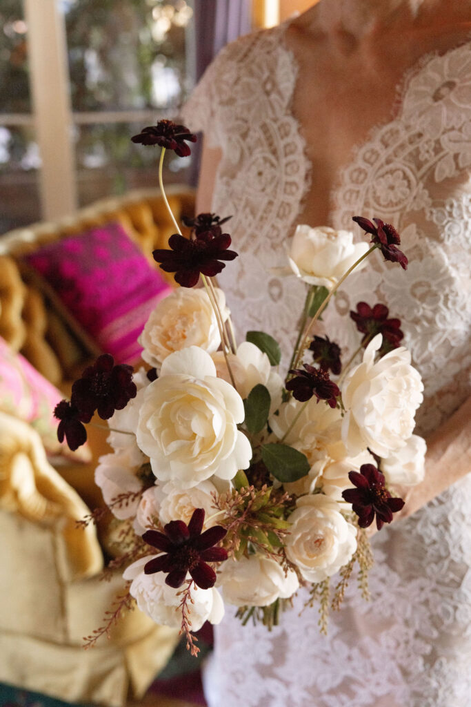 orchid boutonniere at black tie wedding - RMBO Studio 