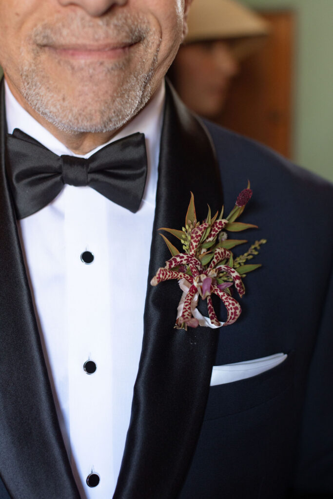 Paramour Estate Wedding - RMBO Studio - orchid boutonniere