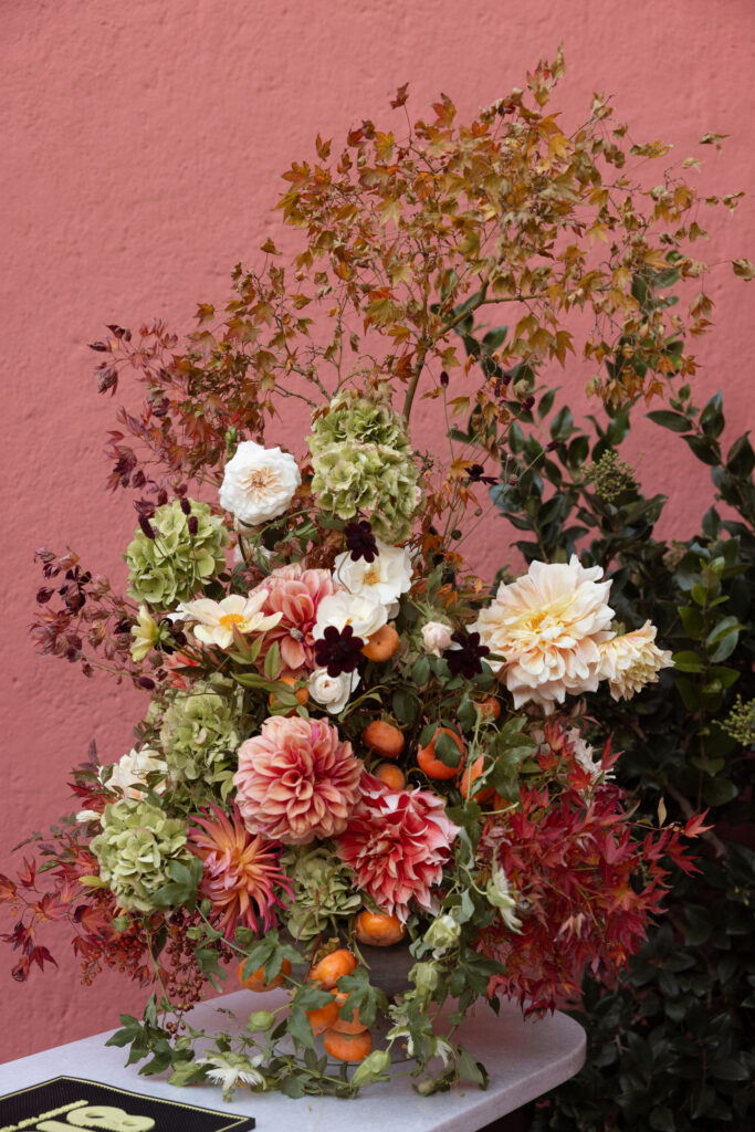 Black Tie Wedding Bar Floral Arrangement - RMBO Studio 