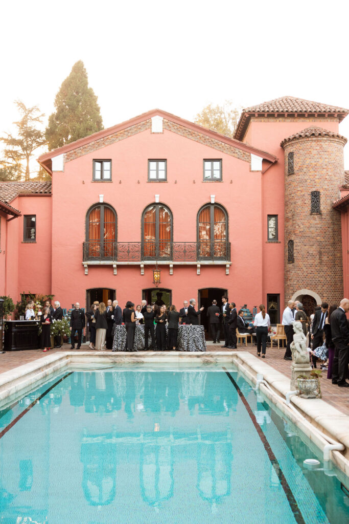 Paramour Estate Wedding - RMBO Studio - Cocktail Hour around the pool