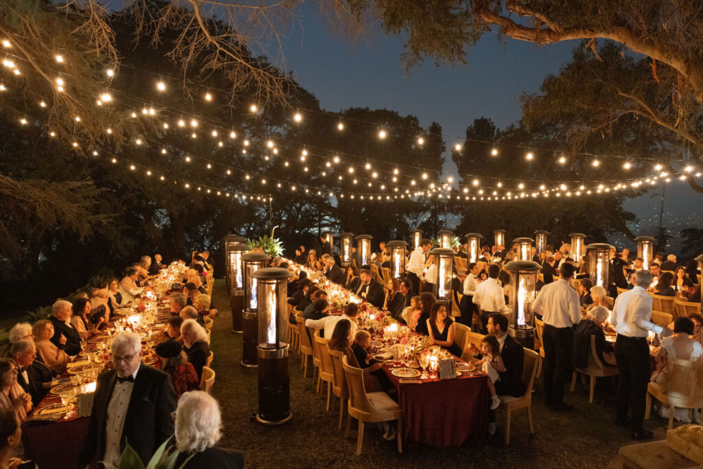 Paramour Estate Wedding - RMBO Studio - Al fresco dinner twinkle lights